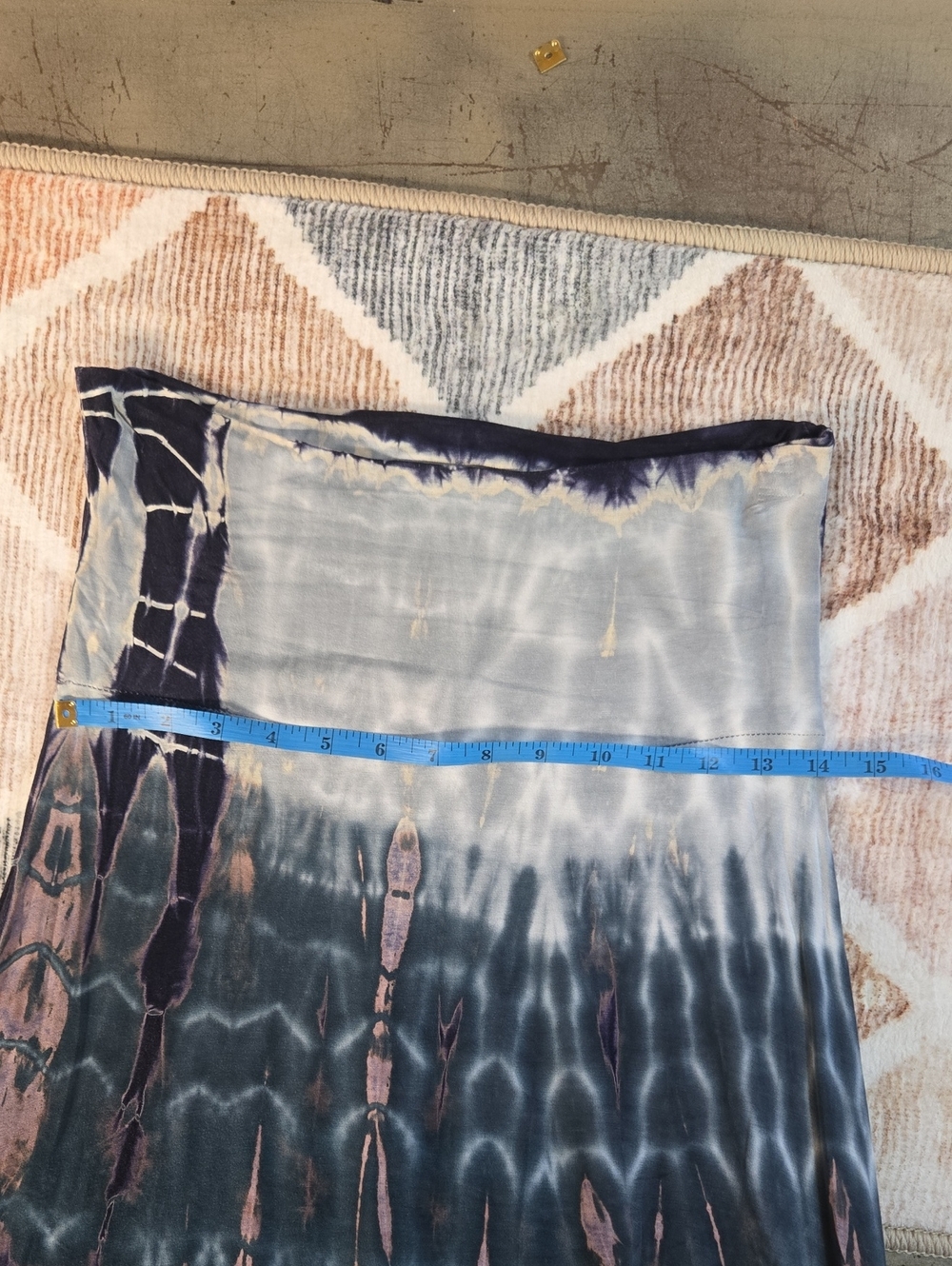 Promesa Tie-Dye Maxi Skirt - Black, Gray, Taupe. Stretchy - Picture 6 of 6